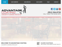 Tablet Screenshot of advantagecoating.com